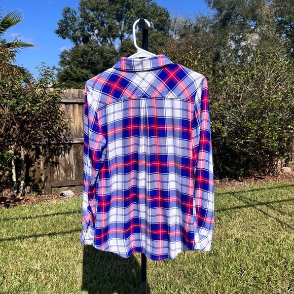 Rails Plaid Rayon Flannel Button Up Shirt Size S - Picture 3 of 8